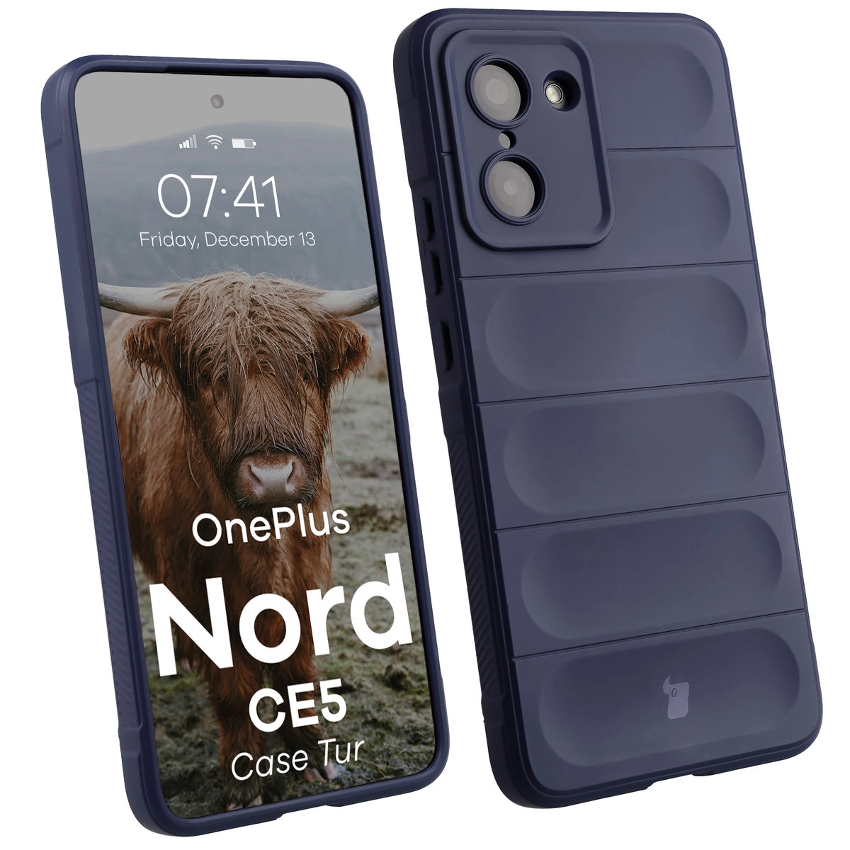 Etui Bizon Tur do OnePlus Nord CE5 5G Granatowy