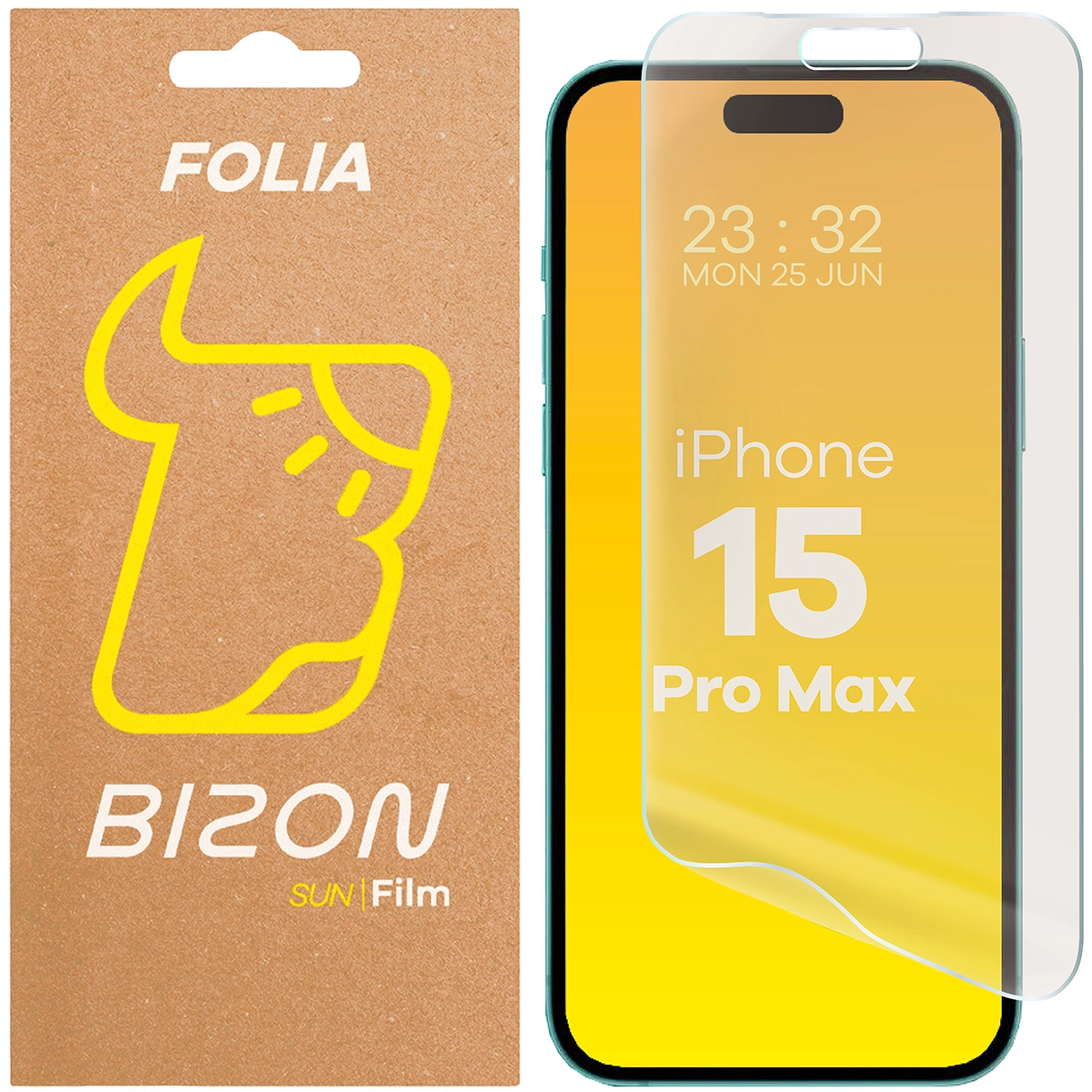 Folia ochronna Bizon matowa Film Sun do Apple iPhone 15 Pro Max