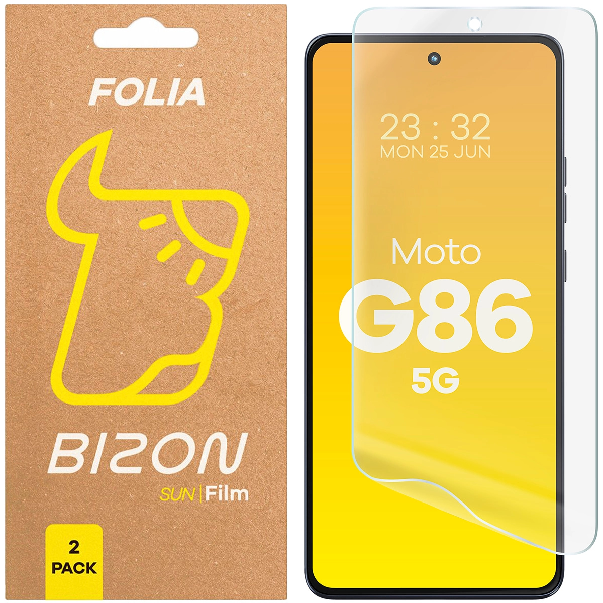 Folia ochronna Bizon 2 x matowa Film Sun do Motorola Moto G86 5G
