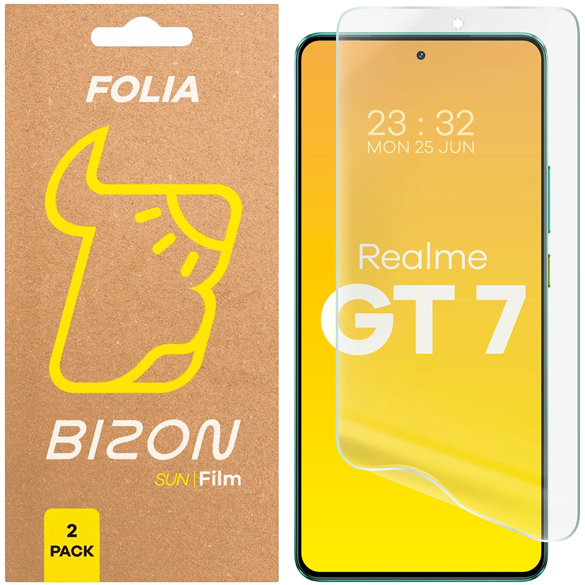 Folia ochronna Bizon 2 x matowa Film Sun do Realme GT 7