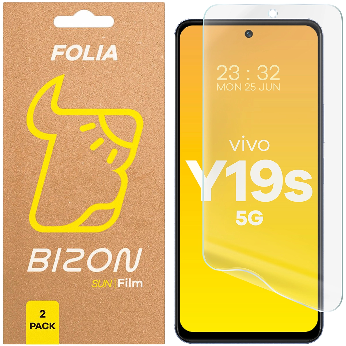 Folia ochronna Bizon 2 x matowa Film Sun do Vivo Y19s