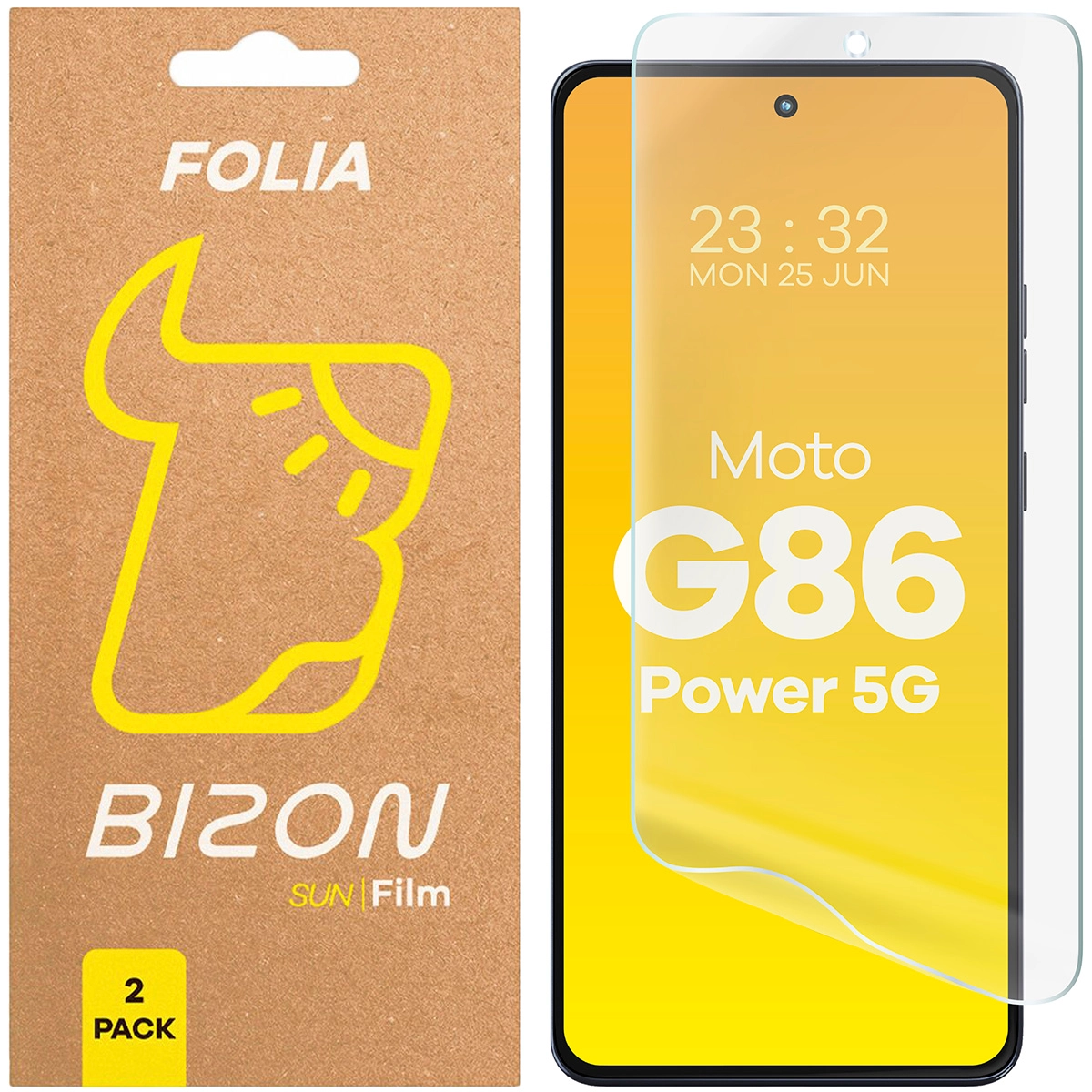 Folia ochronna Bizon 2 x matowa Film Sun do Motorola Moto G86 Power 5G