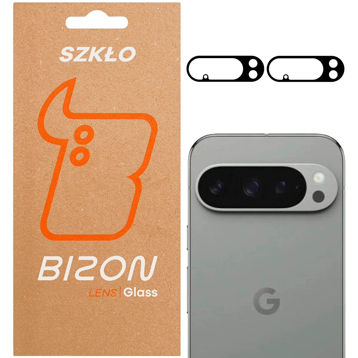 Szkło ochronne Bizon na aparat Silk Lens do Google Pixel 10 Pro czarny 2 sztuki