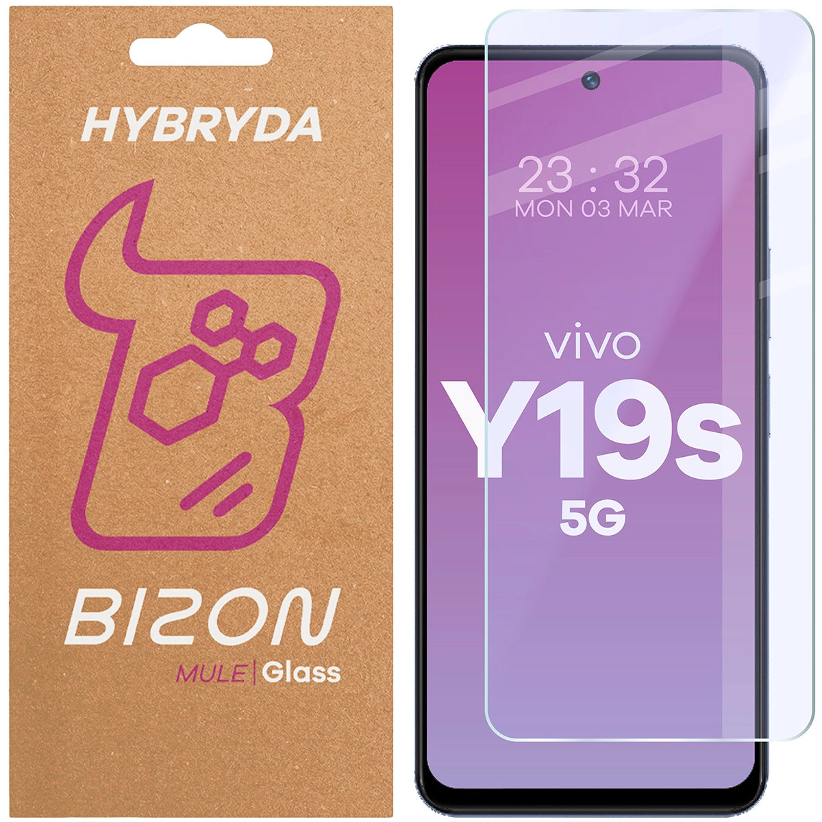 Szkło hybrydowe Bizon Elastyczne Mule do Vivo 19s