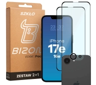 Bizon 2x szkło + szybka na aparat Edge 2 Pack do Apple iPhone 16e/17e