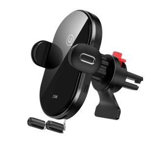 Uchwyt na telefon USAMS US-CD132 15W Automatic do kratki wentylacyjnej Czarny
