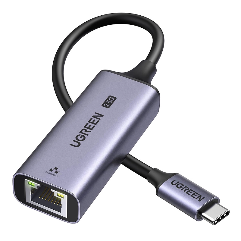Adapter UGREEN CM648 USB-C do RJ45 2.5G Szary