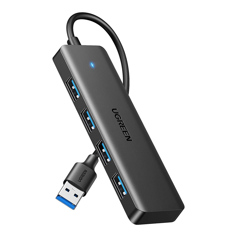 Hub USB UGREEN 2585 4w1 USB-A do 4x USB-A Czarny