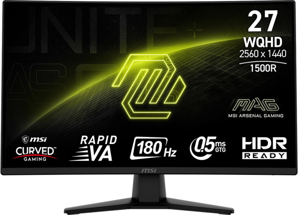 Monitor MSI MAG 274CQF 27" 2K Rapid VA 180Hz 0,5ms GTG Zakrzywiony Gamingowy