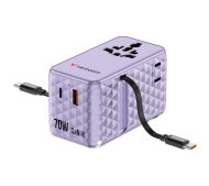 Verbatim 30188 70W 2x kabel USB-C Purple