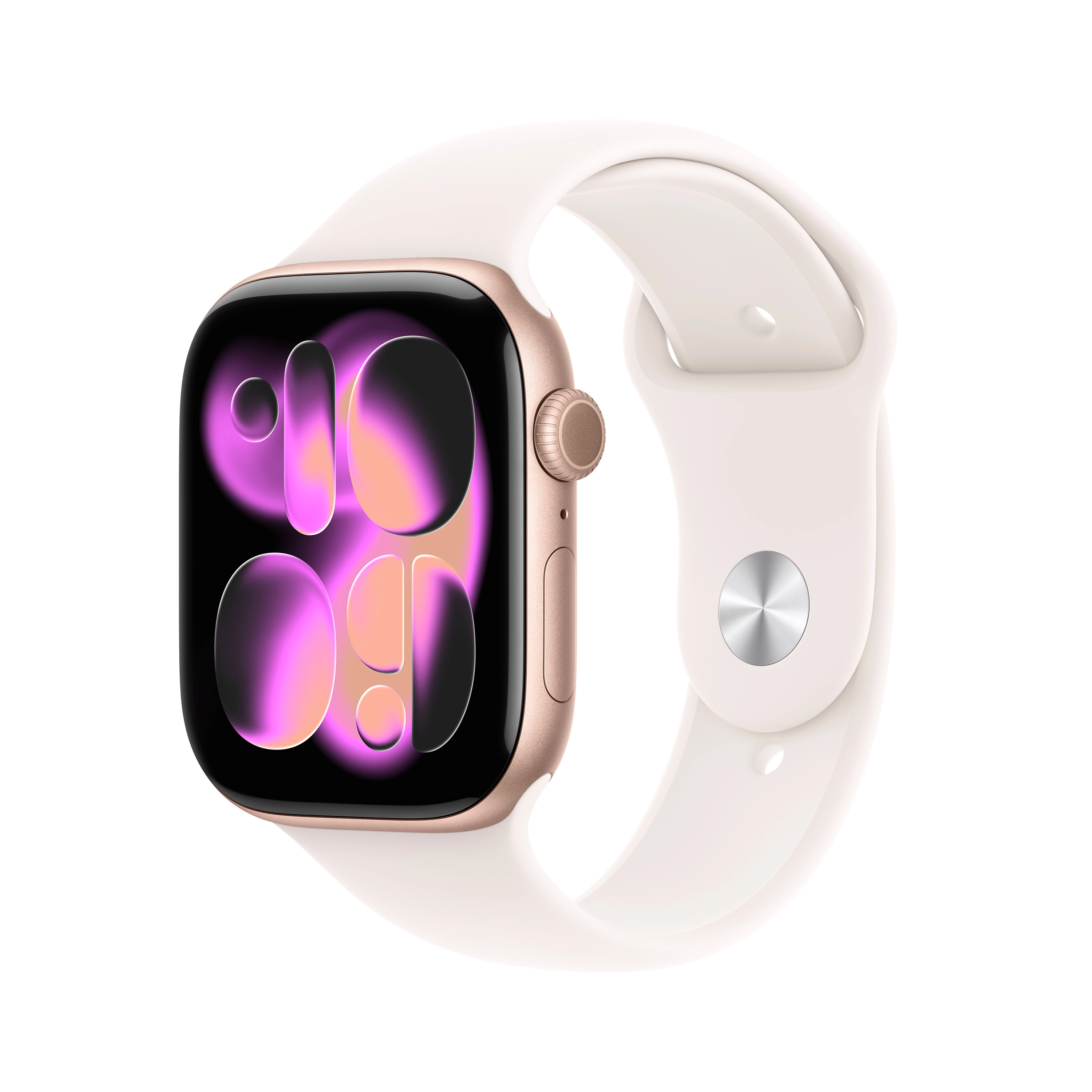 Apple Watch Series 11 GPS 42mm z aluminium Różowe złoto Pasek sportowy Łagodny róż S/M