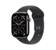 Apple Watch Series 11 GPS + Cellular 42mm Tytan Łupek Pasek sportowy Czarny S/M
