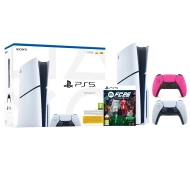 Sony PlayStation 5 Slim E Chassis (PS5) 1TB z napędem + Dodatkowy Pad Różowy + EA SPORTS FC 26