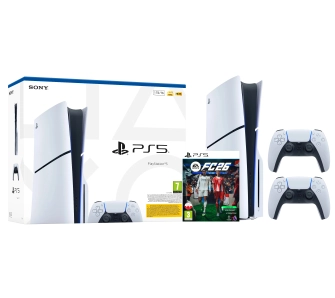 Konsola Sony PlayStation 5 Slim E Chassis (PS5) 1TB z napędem + Dodatkowy Pad + EA SPORTS FC 26