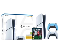 Sony PlayStation 5 Slim E Chassis (PS5) 1TB z napędem + Dodatkowy Pad Gwiezdny błękit + EA SPORTS FC 26