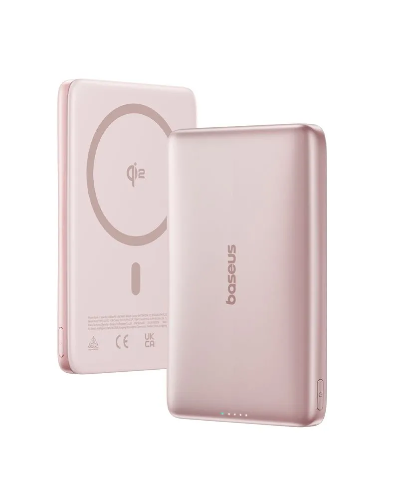 Powerbank Baseus PicoGo AM41 Ultra-Slim Qi2 Magnetic 10000mAh 27W Różowy