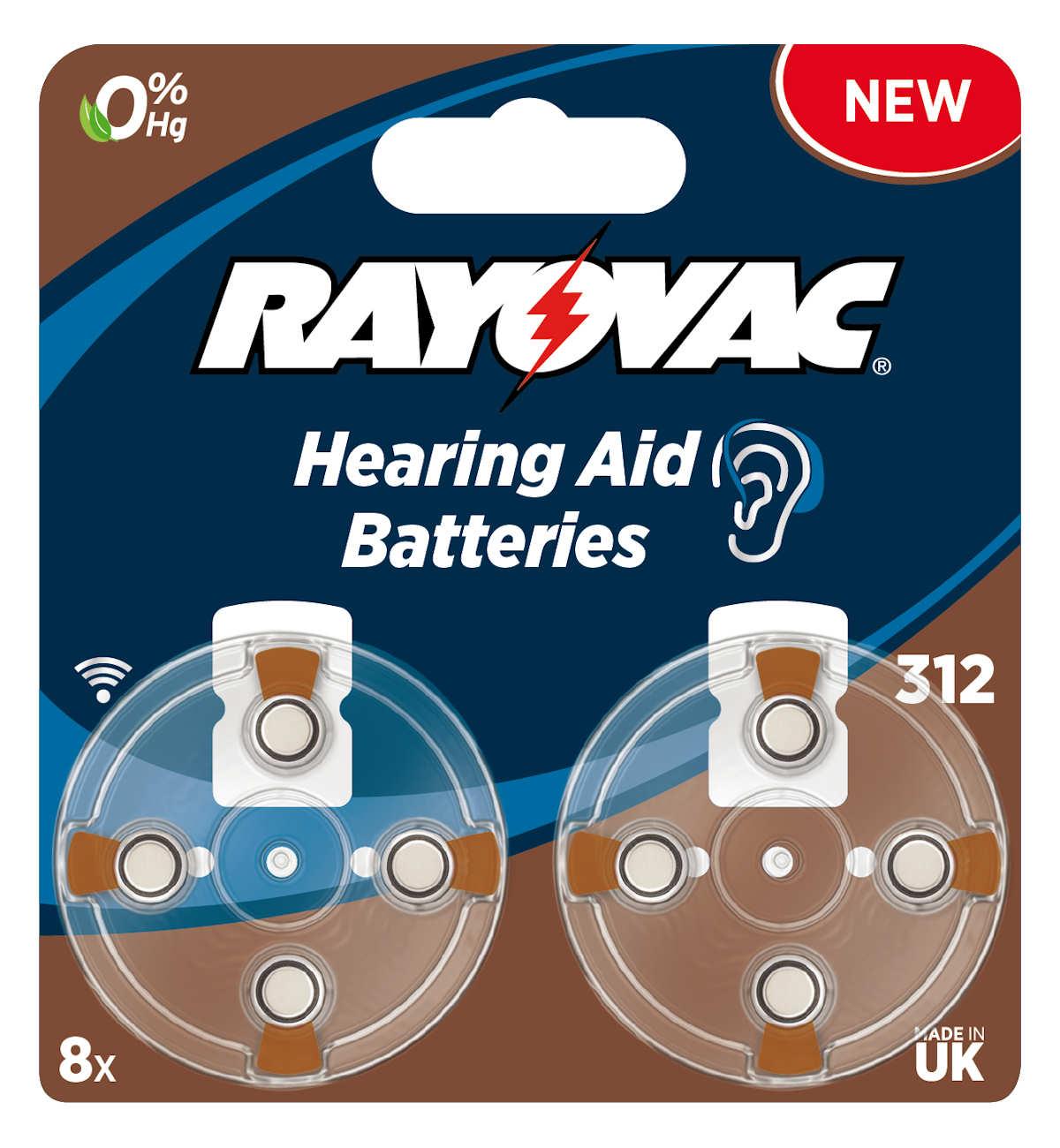 Baterie Rayovac do aparatu słuchowego typ 312 (80 szt.)