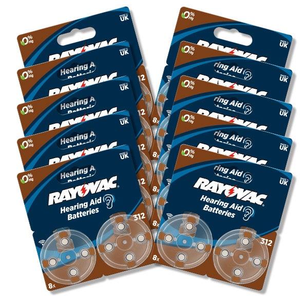 Baterie Rayovac do aparatu słuchowego typ 312 (80 szt.)