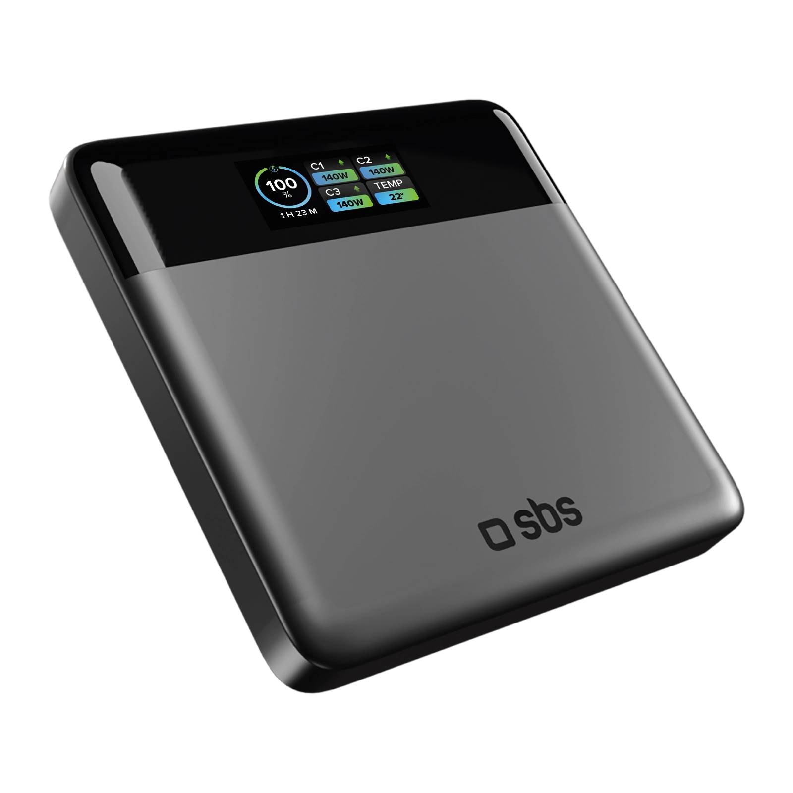 Powerbank SBS TEBBTFT20000PD100K 20000mAh PD 100W Slim Czarny