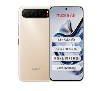 Smartfon Nubia AIR 8/256GB 6,78" 120Hz 50Mpix Złoty