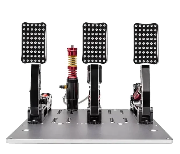 Pedały Simagic P2000-S200R / P2000 Hydraulic 3-Pedal Set Crimson Edition Hydrauliczne Load Cell 200kg