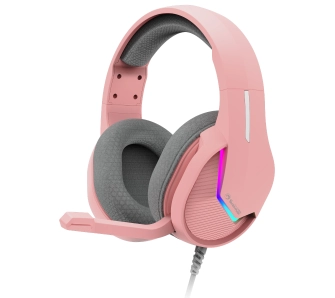 Słuchawki przewodowe z mikrofonem Marvo Tactic 40 Nauszne Różowy