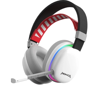 Słuchawki bezprzewodowe z mikrofonem Monka Echo HG9069W Nauszne Biało-czarny