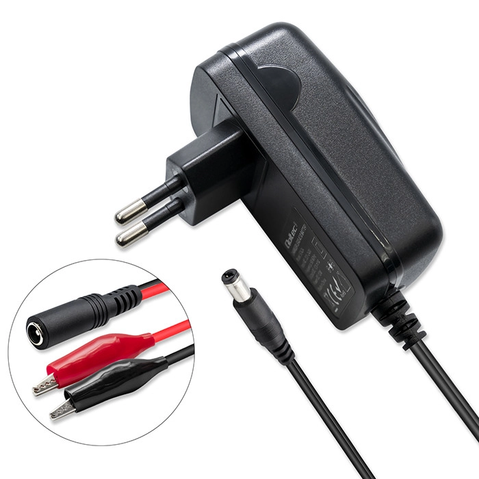 Ładowarka Qoltec 52425 Automatyczna do akumulatora AGM GEL STD 6V  / 1A Prostownik z sygnalizatorem LED