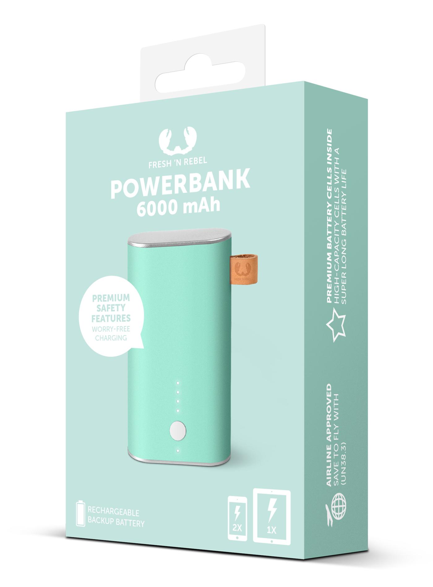 Powerbank Fresh 'n Rebel 6000 mAh Peppermint