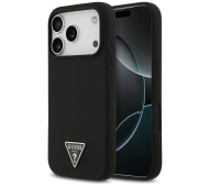 Guess Silicone Triangle Logo MagSafe do iPhone 17 Pro czarny