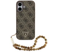 Guess 4G Strap Triangle Logo MagSafe do iPhone 17 brązowy