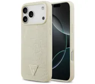 Etui Guess Croco Triangle Logo MagSafe do iPhone 17 Pro Max złoty