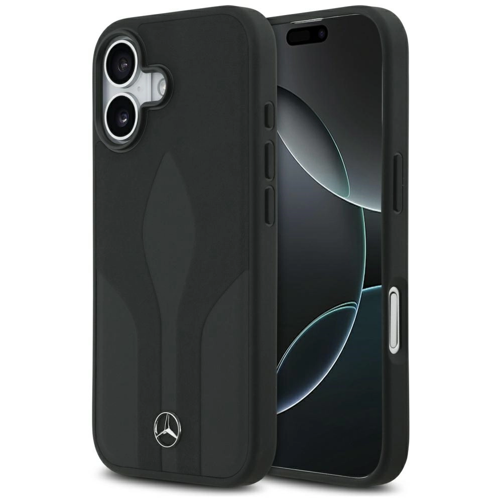 Etui Mercedes-Benz Leather The Move MagSafe do iPhone 17 czarny