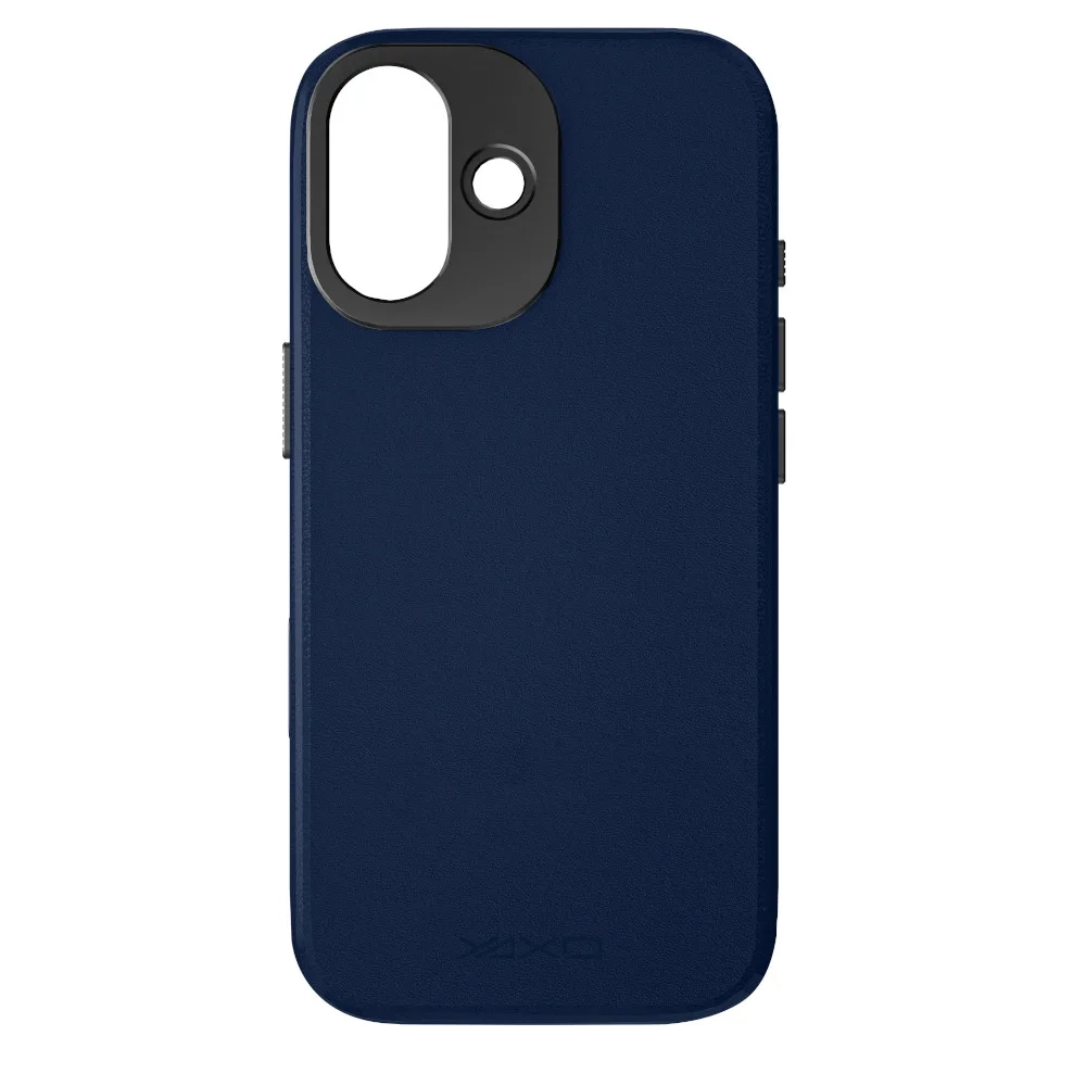 Etui Yaxo Leather Gear Slim Case MagSafe do iPhone 17 Granatowy