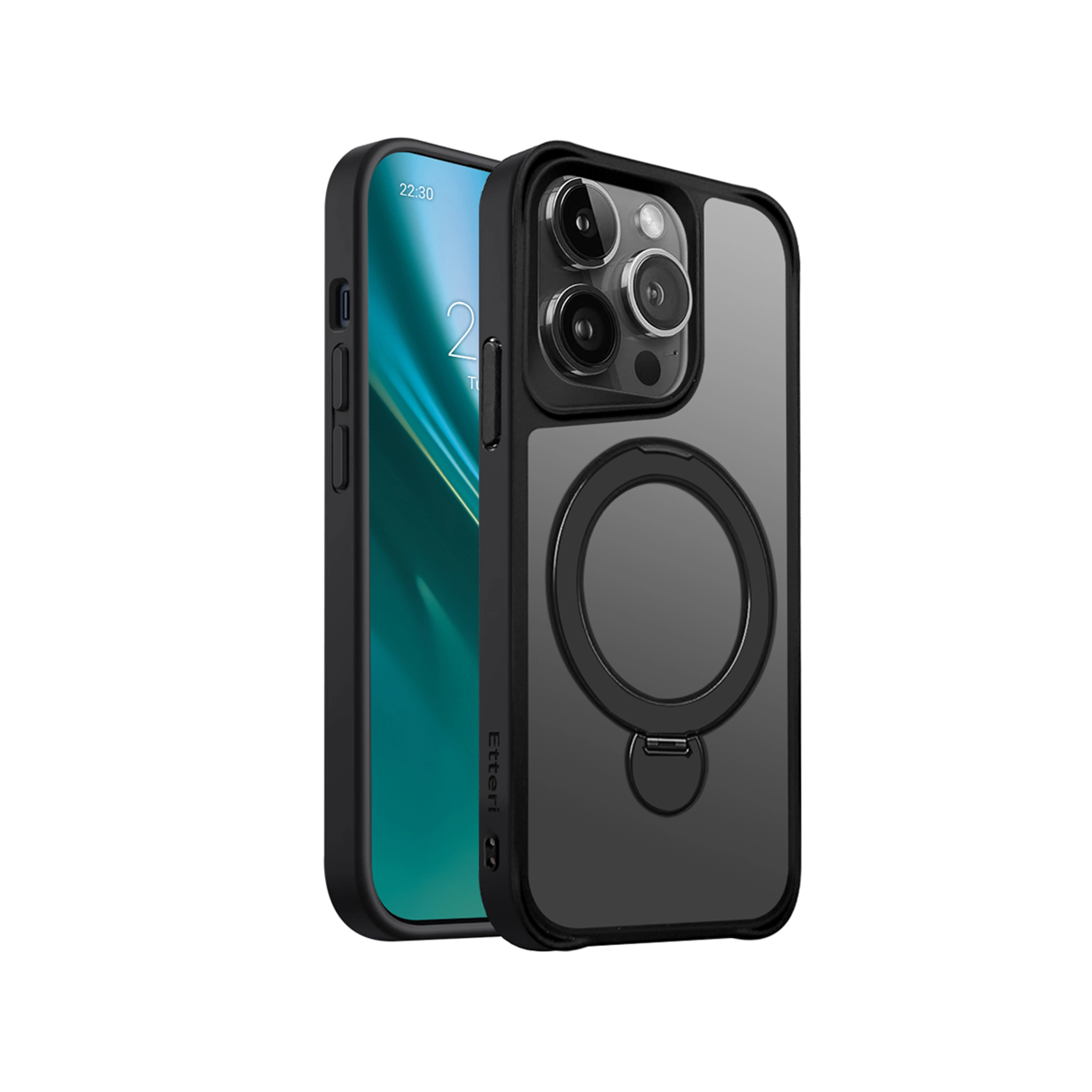 Etui Etteri Matt Mag Ring do iPhone 16 Pro Czarny
