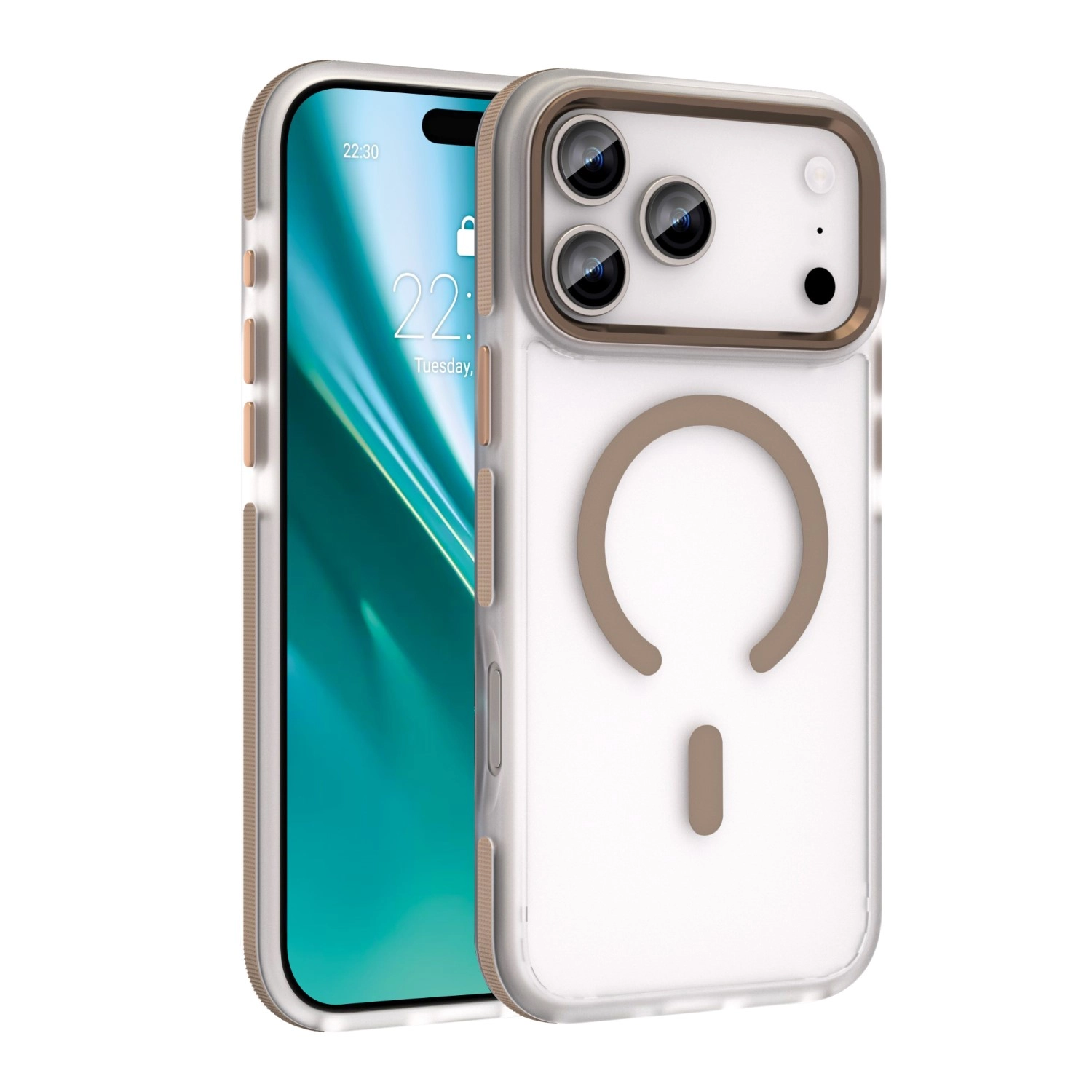 Etui Etteri Icy Mag do iPhone 17 Pro Max Złoty