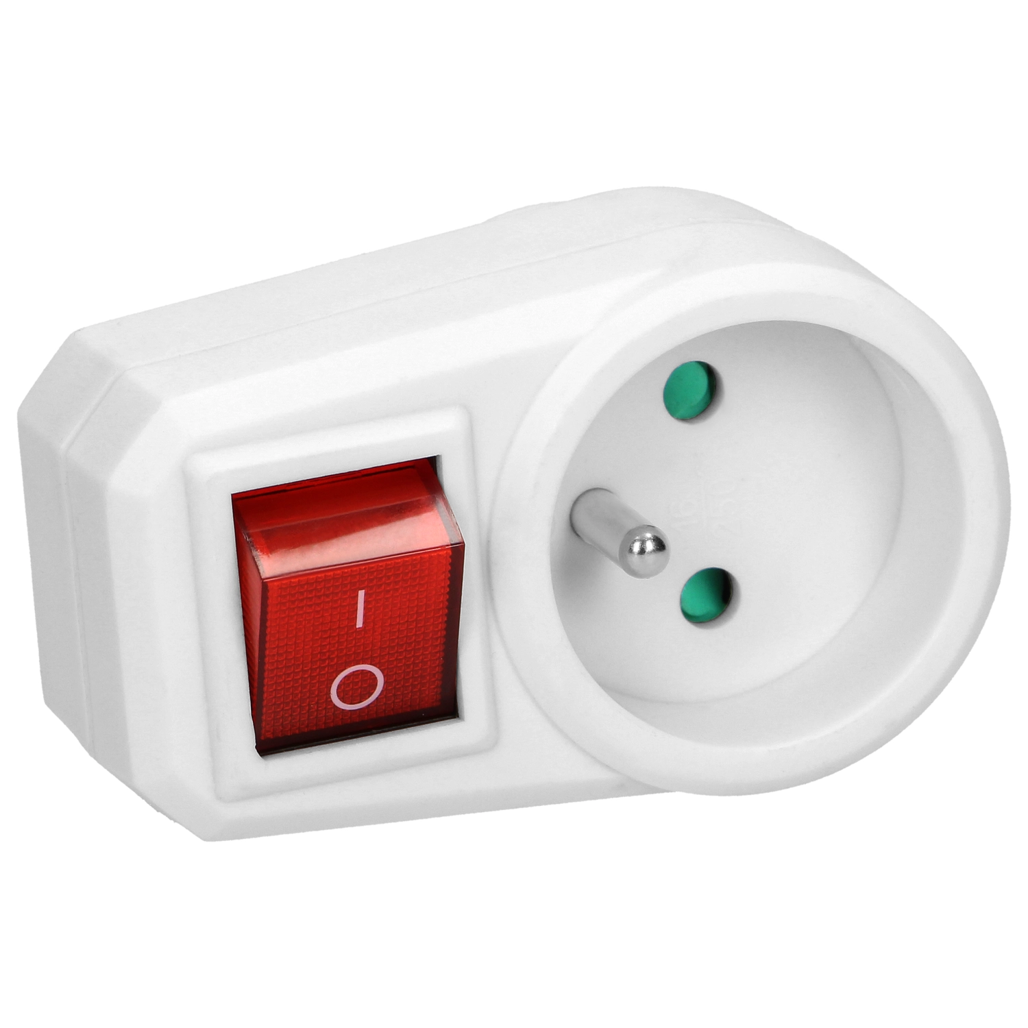 Gniazdo sieciowe Orno OR-AE-13188 Adapter z włącznikiem 1 gniazdo Biały