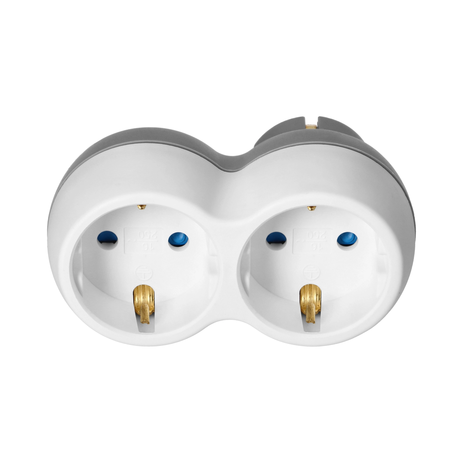 Rozgałęziacz Orno OR-AE-13238(GS) (Schuko) 2 gniazda Biało-szary