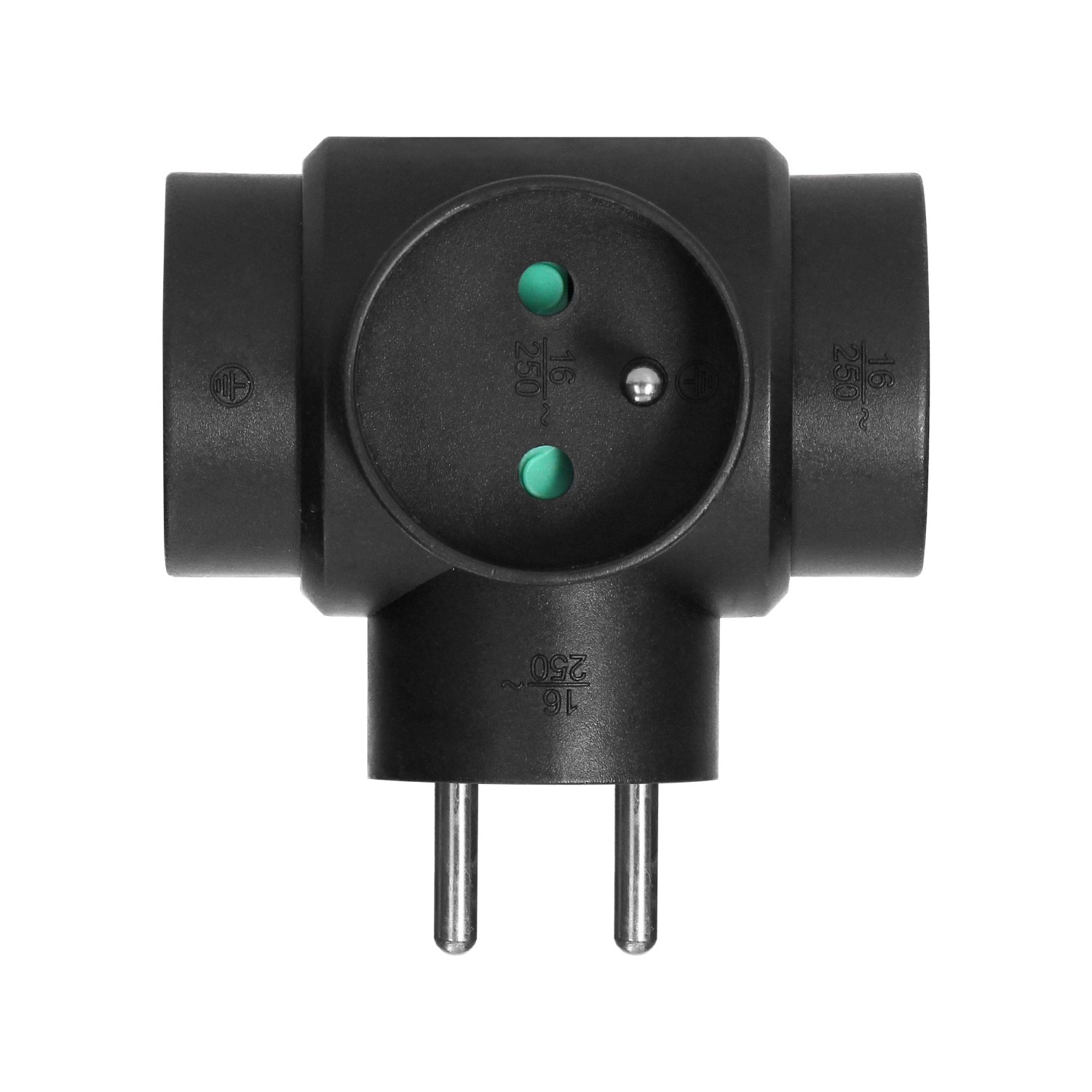 Rozgałęziacz Orno OR-AE-13184/B 3 gniazda Czarny