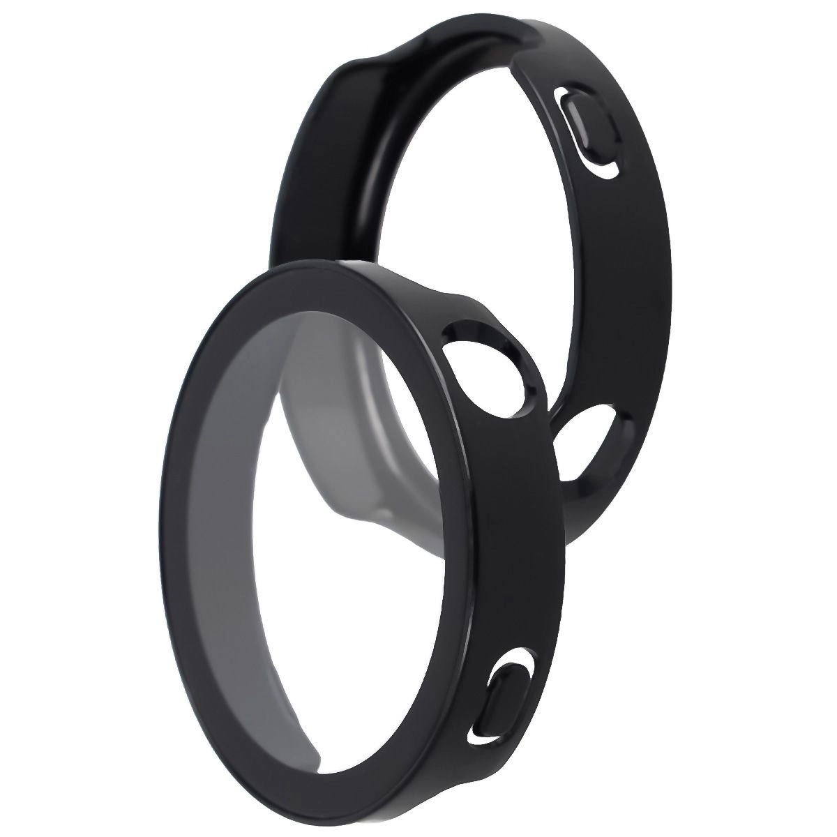 Nakładka na tarczę Bizon ze szkłem do Huawei Watch GT6 41 mm czarny