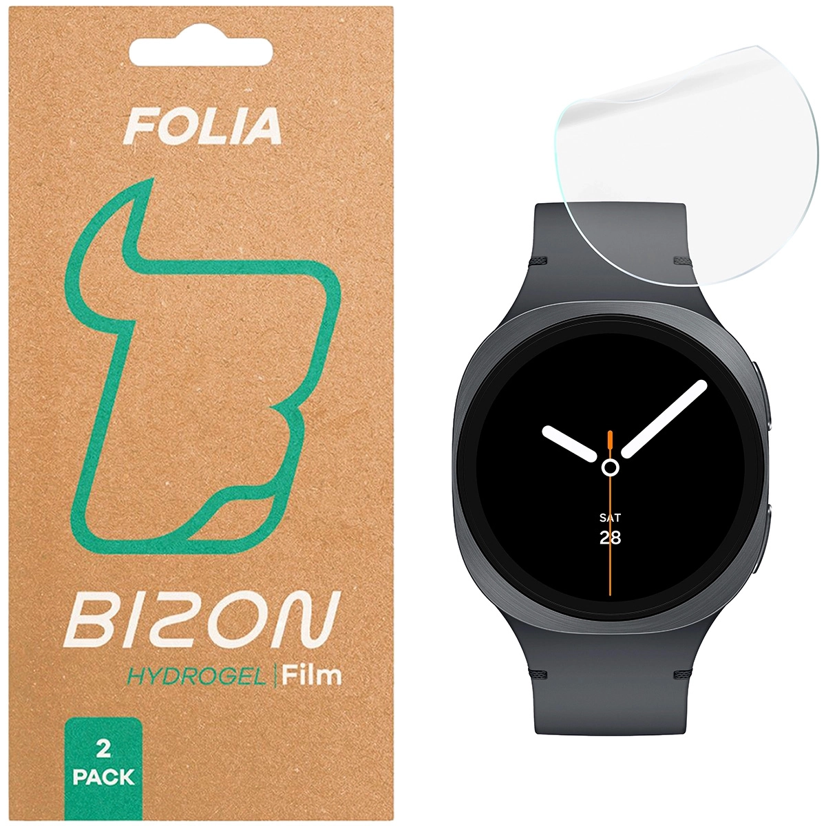 Folia ochronna Bizon matowa Film Sun do Samsung Galaxy Watch 8 44 mm - 2 sztuki