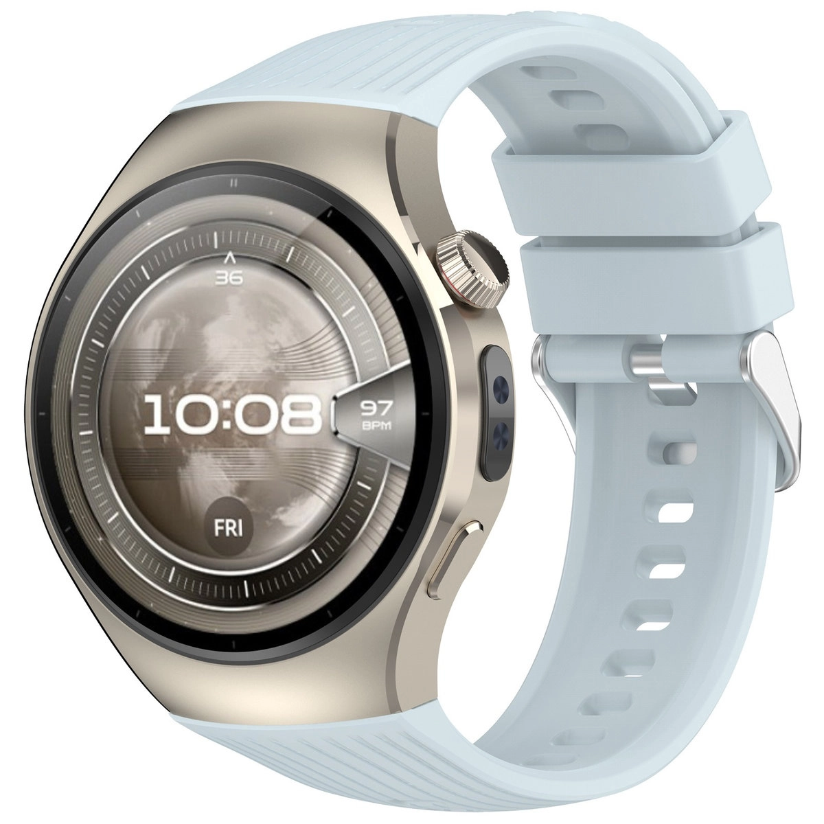 Pasek Bizon Strap Watch Silicone S do Huawei Watch 5 42 mm jasnoniebieski