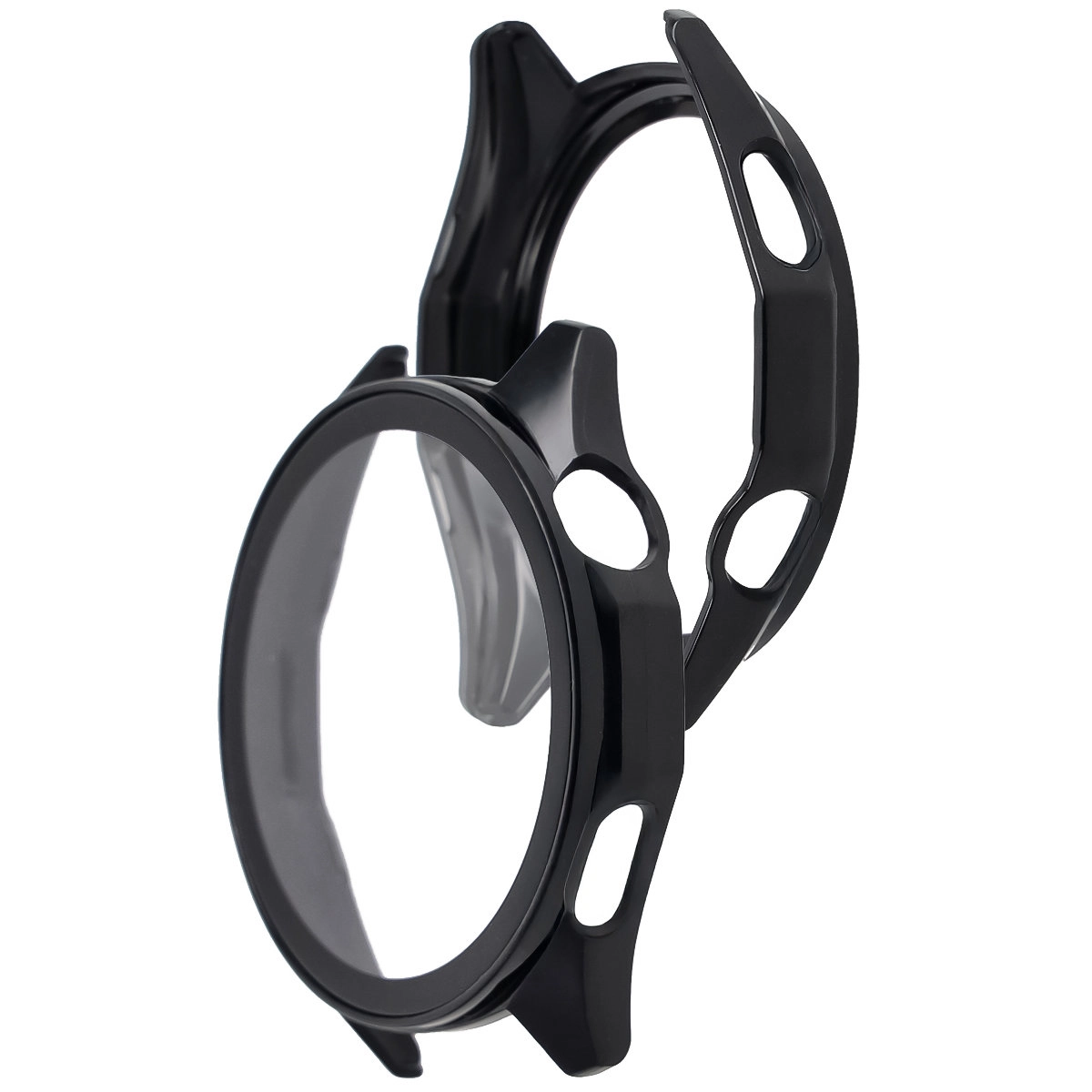 Nakładka na tarczę Bizon ze szkłem do Huawei Watch GT6 46 mm czarny