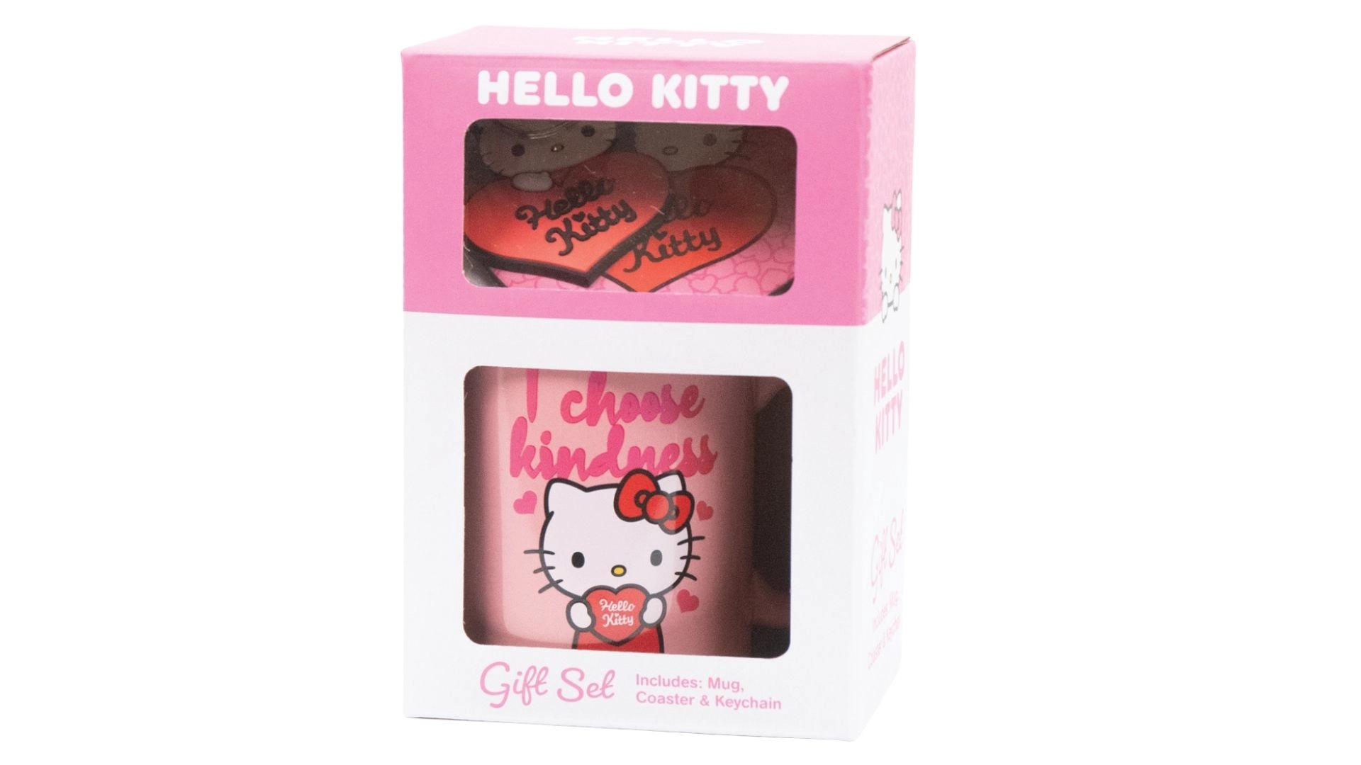Zestaw prezentowy Pyramid Hello Kitty Serduszko Kubek Podstawka Brelok