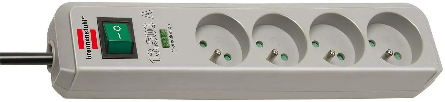 Listwa Brennenstuhl Eco-Line 143522 4 gniazda 1,5m Szary