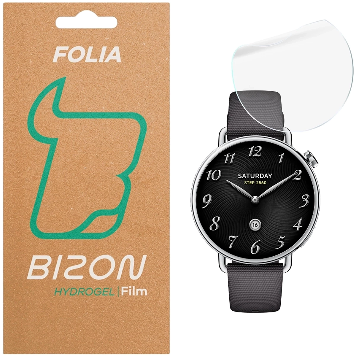 Adapter Bizon Glass Watch Hydrogel do Xiaomi Watch S4 41mm