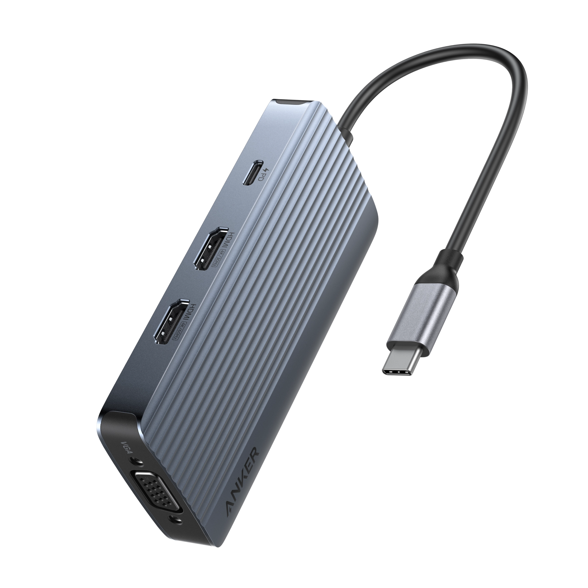 Hub USB Anker PowerExpand A83790A2 8w1 USB-C Szary