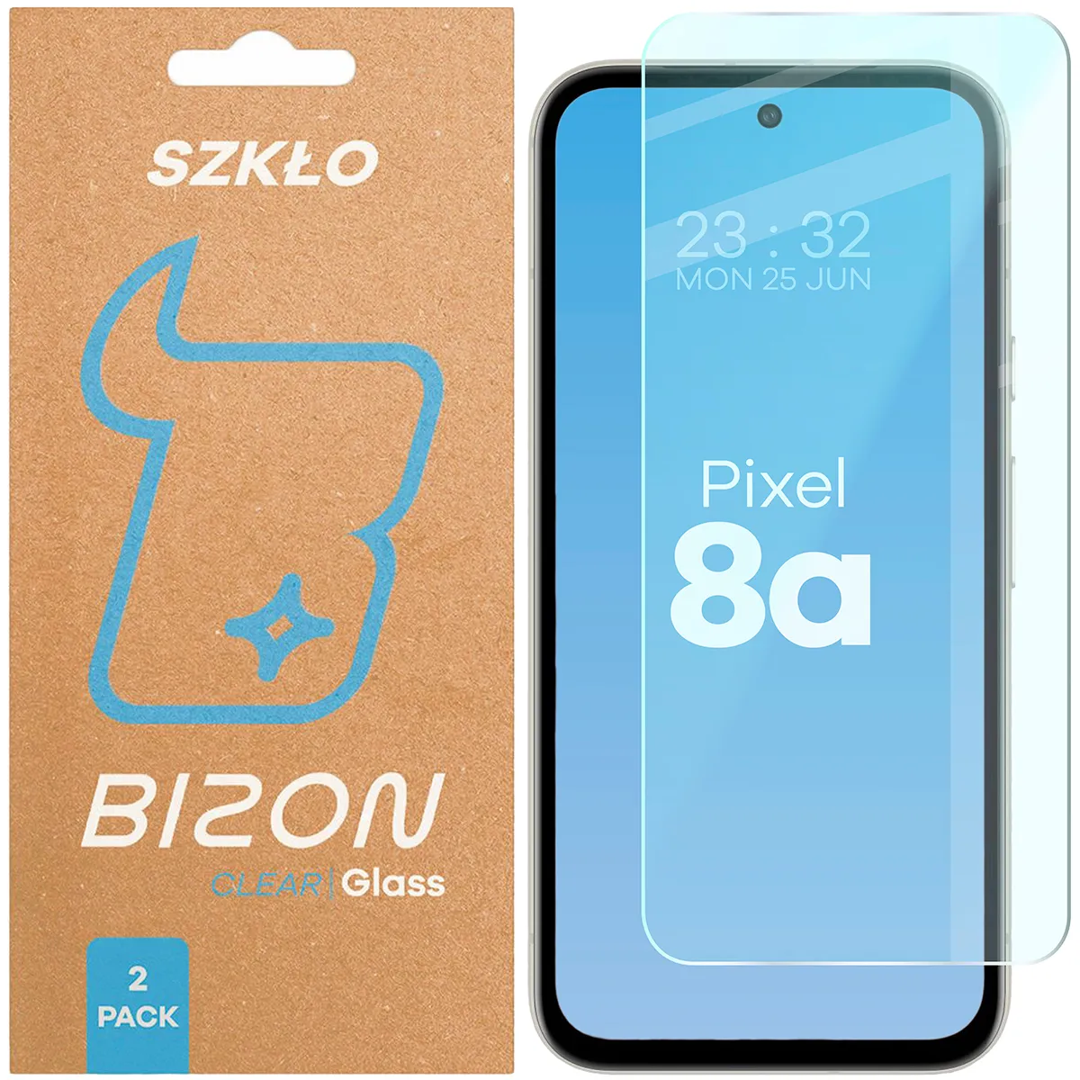Szkło hartowane Bizon Clear Duo do Google Pixel 8a