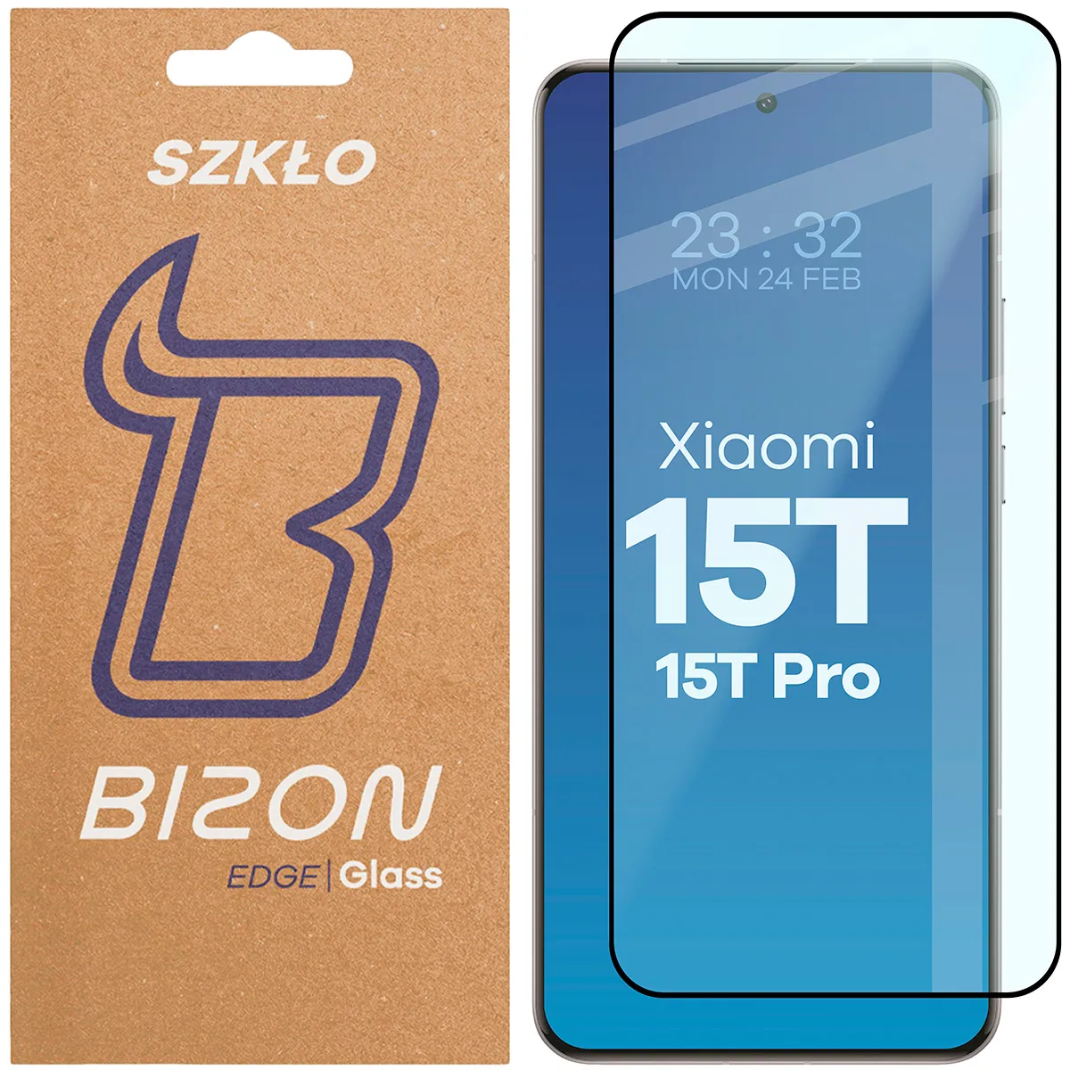 Szkło hartowane Bizon Edge 2 do Xiaomi 15T / Xiaomi 15T Pro