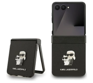 Karl Lagerfeld Saffiano Karl&Choupette Pin do Samsung Galaxy Z Flip7 Czarny